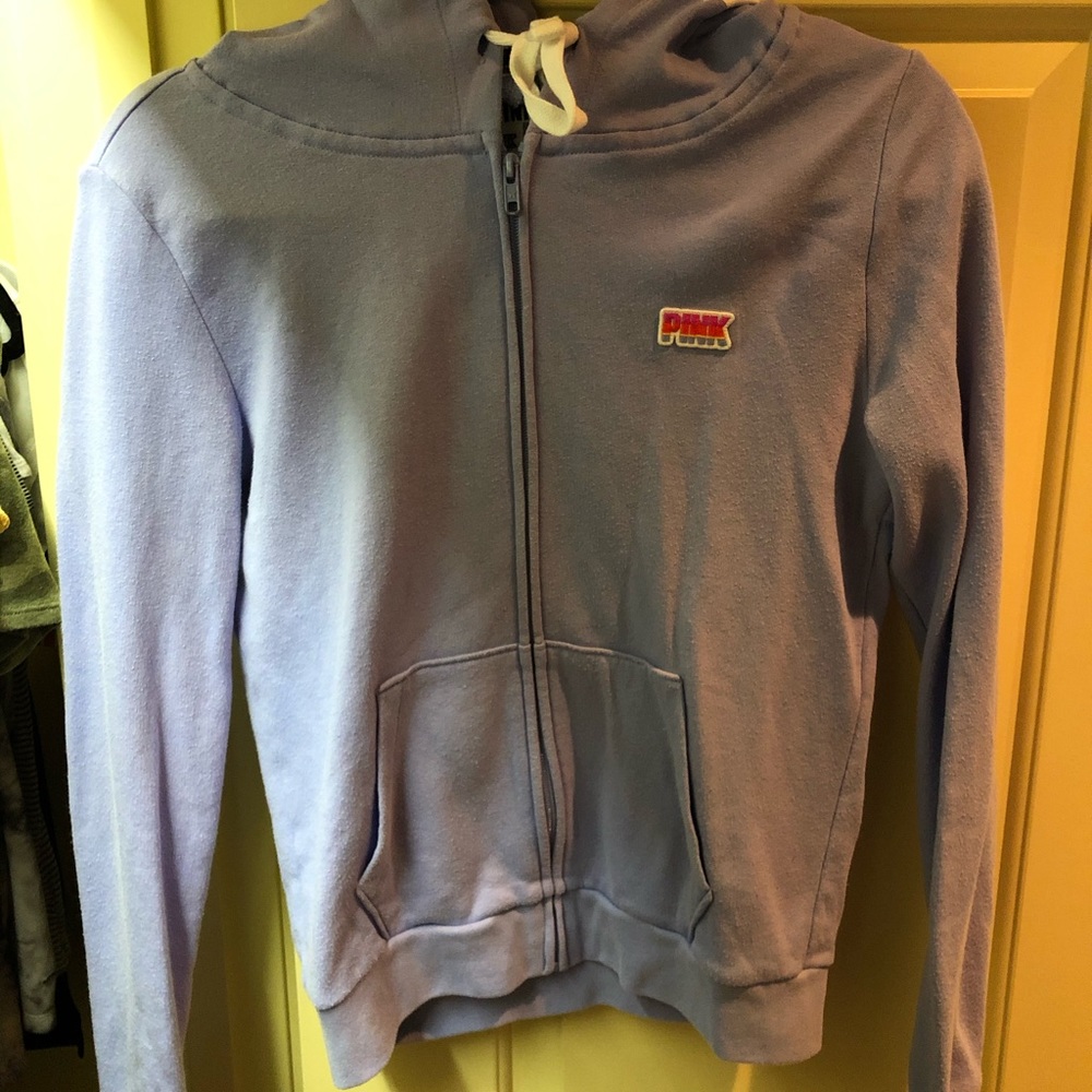 pink (brand) purple zip hoodie